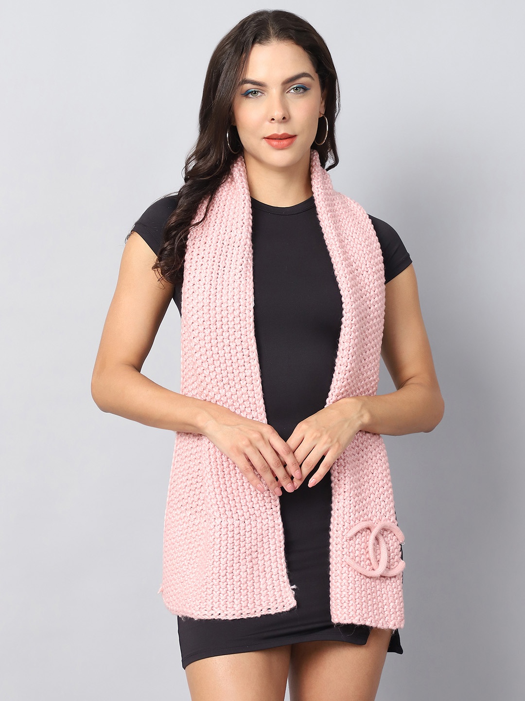 

ELLIS Women Self Design Mufflers, Pink