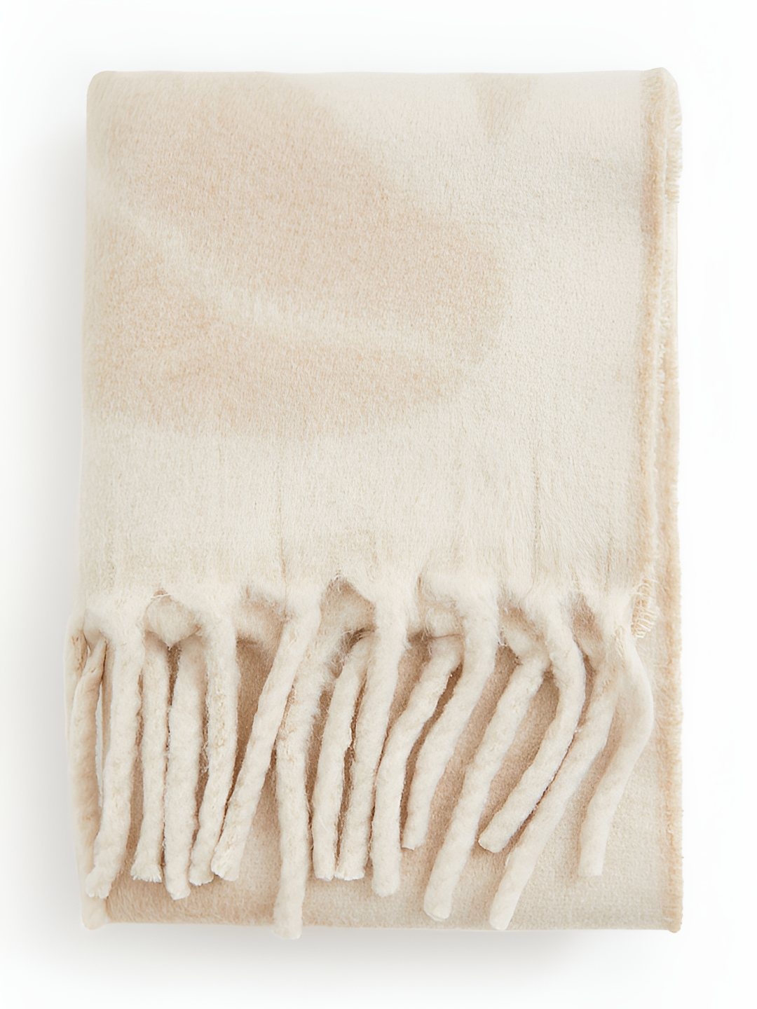 

H&M Beige Patterned Wool Blend Blanket