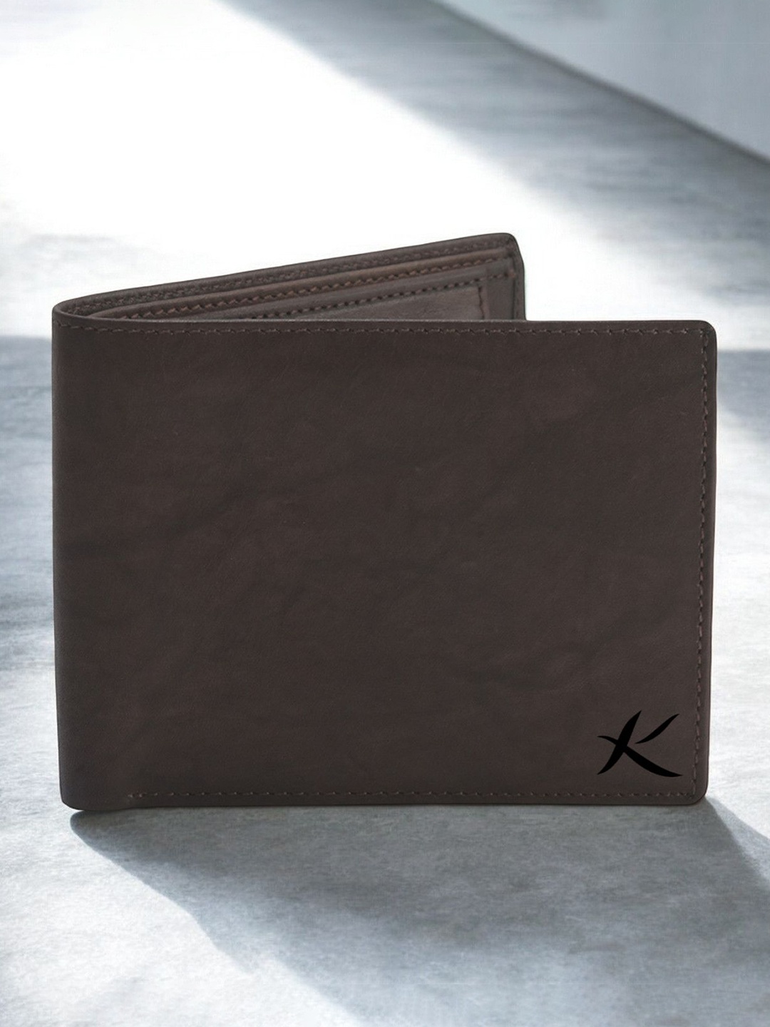 

Kastner Men Textured Leather Two Fold Wallet, Brown