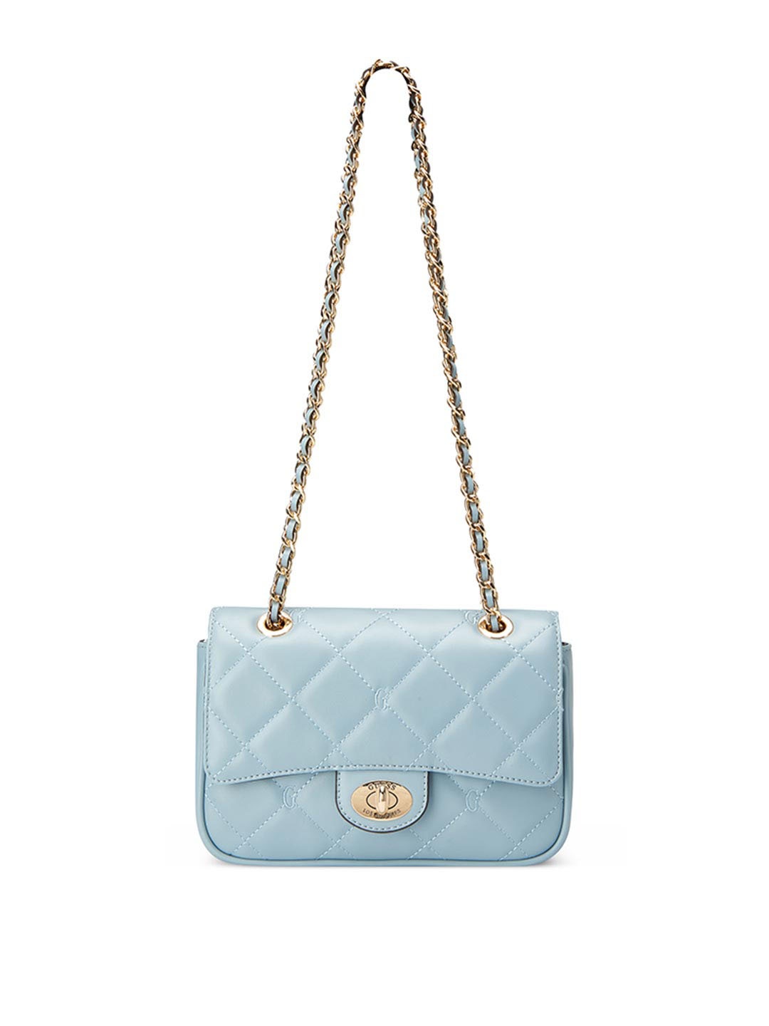 

GUESS Women Textured Crossbody with Quilted, Blue