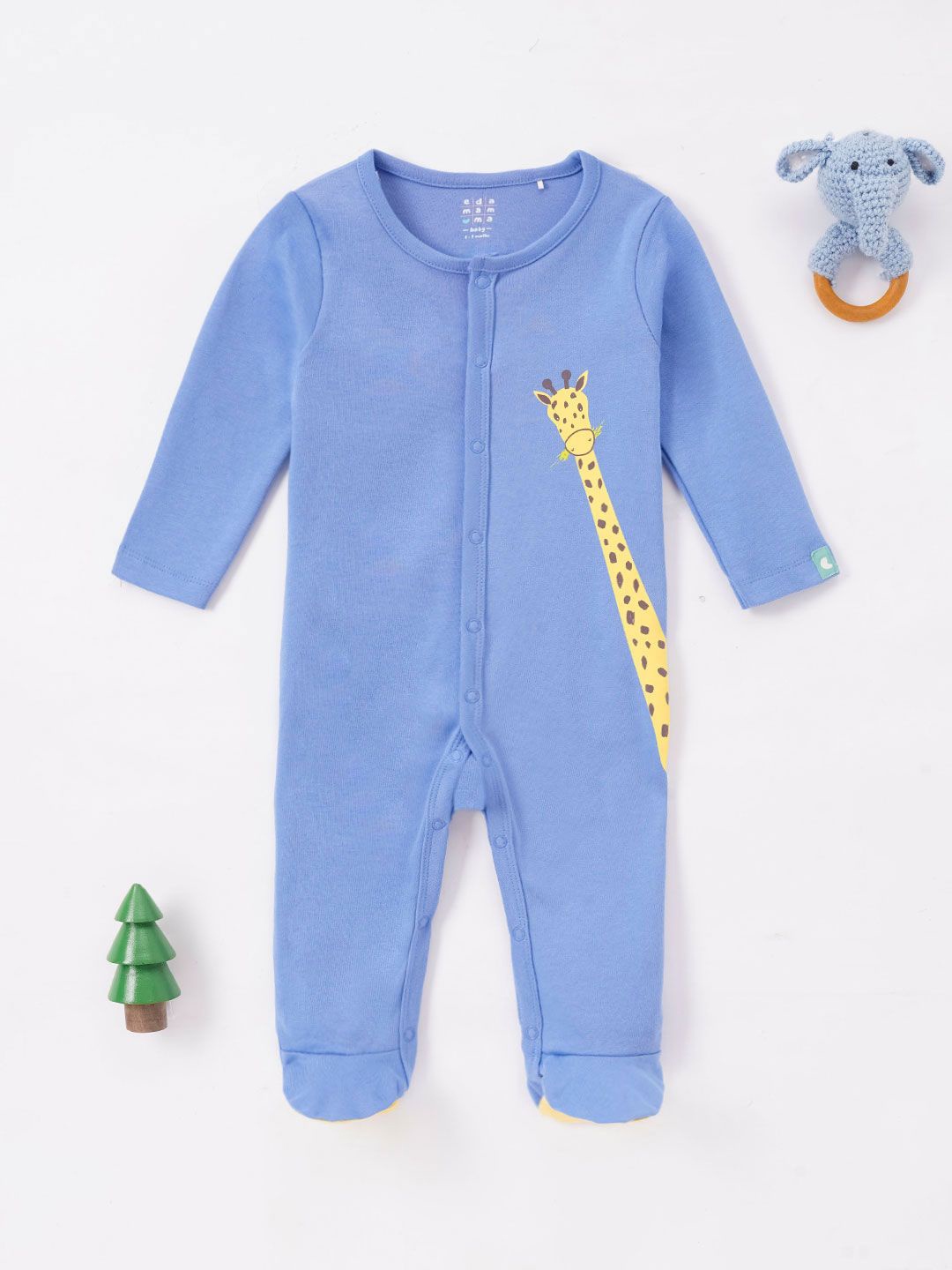 

Ed-a-Mamma Baby Boys Printed Sleepsuit, Blue