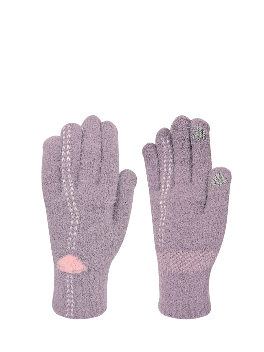 

LOOM LEGACY Women Acrylic Winter Gloves, Lavender