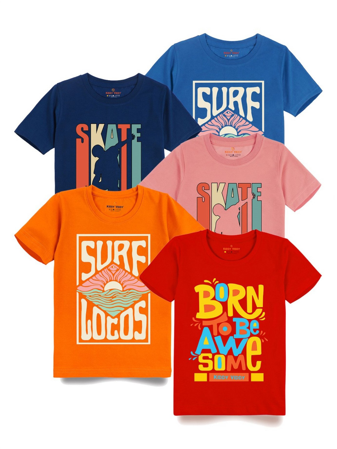

AUSK Boys 5 Printed T-shirt, Red