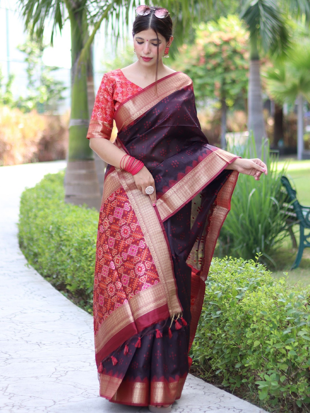 

Kandora Zari Pure Silk Tussar Saree, Lavender