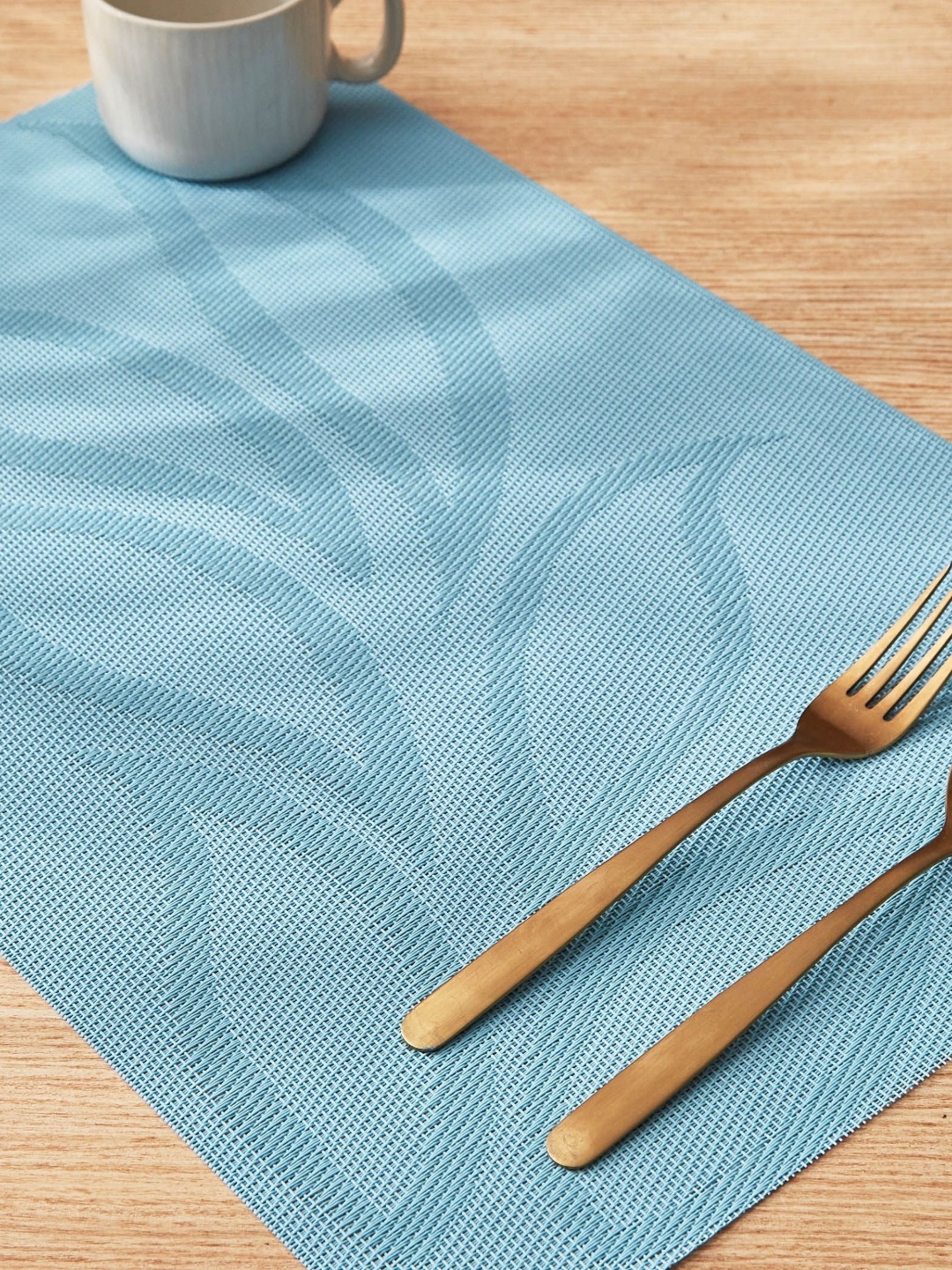 

Home Centre 6Pcs Blue Textured Table Placemats