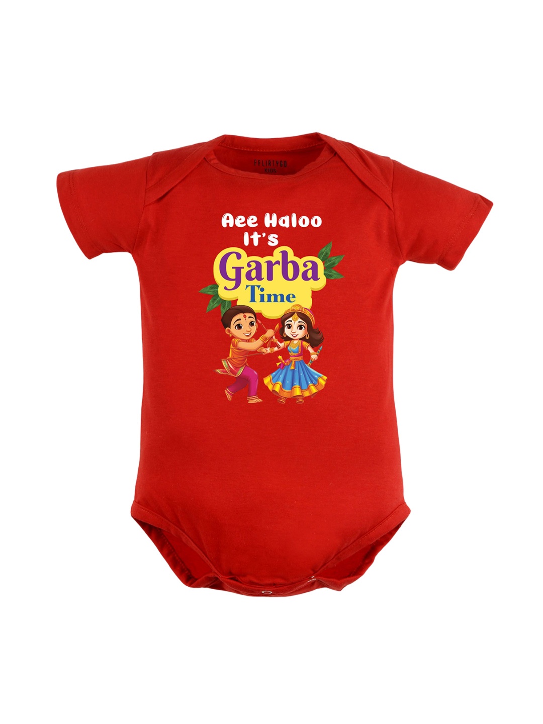 

FFLIRTYGO Infants Printed Cotton Bodysuit, Red