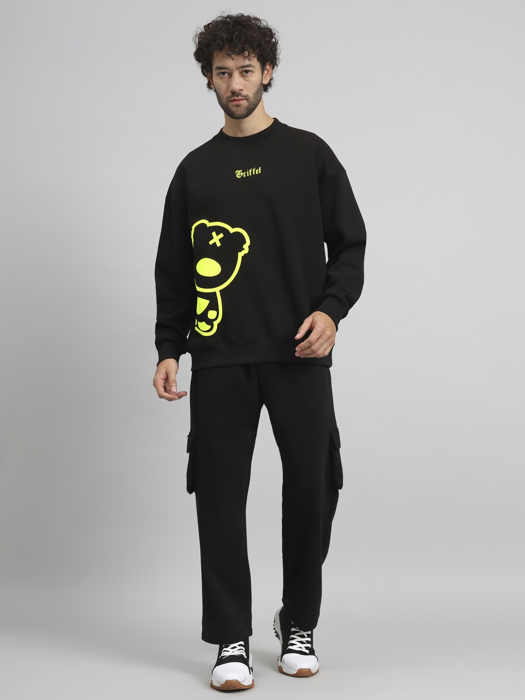 

GRIFFEL Men Printed Tracksuits, Black