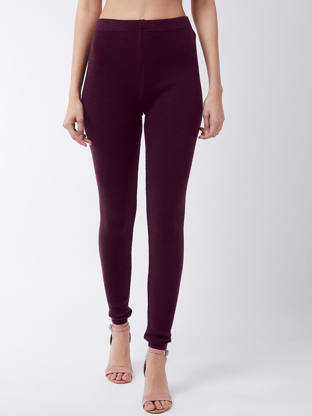 

RVK Women Slim fit Churidar Length Leggings, Purple