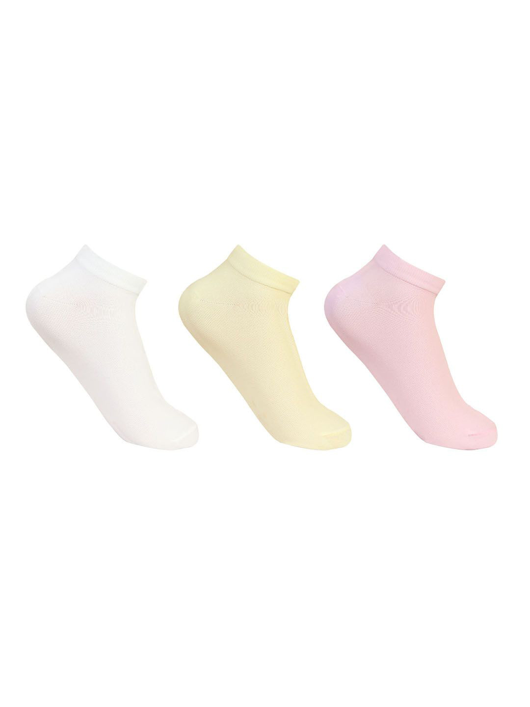 

Bonjour Women Pack Of 3 Assorted Ankle Length Socks, White