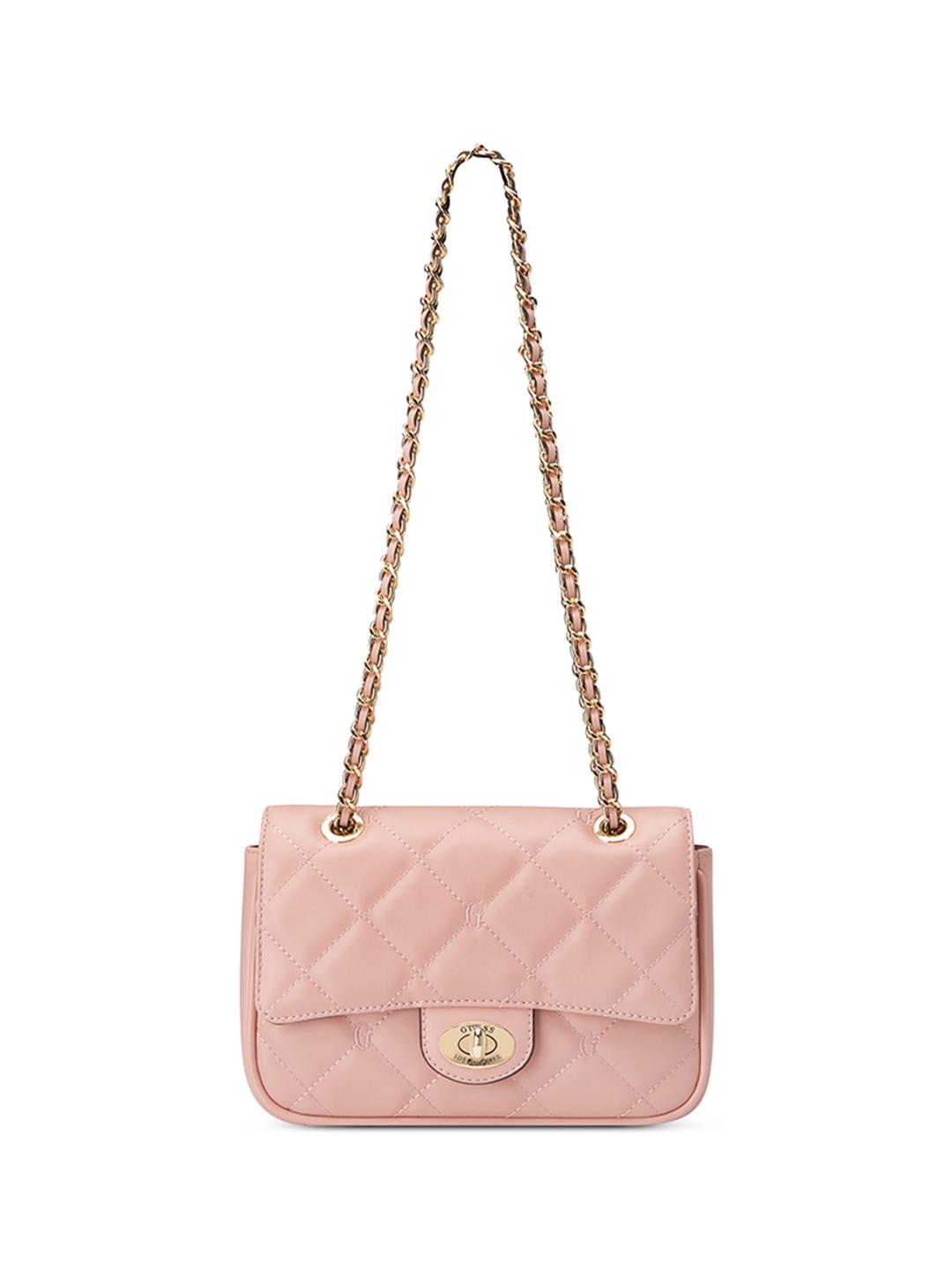 

GUESS Women Textured PU Crossbody Shoulder Bag with Quilted, Pink