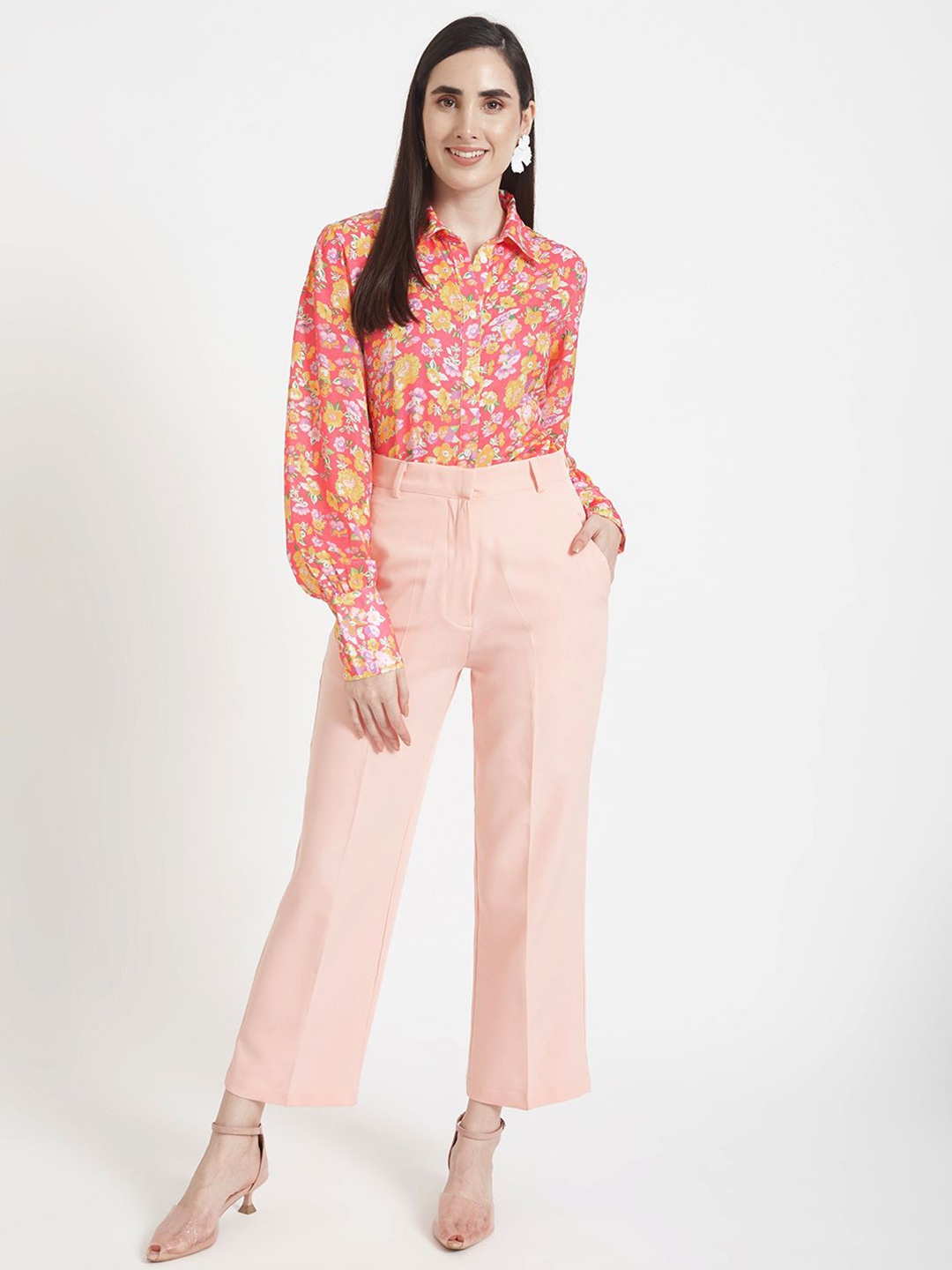 

AMSWAN Women Classic Floral Opaque Printed Casual Shirt, Multi