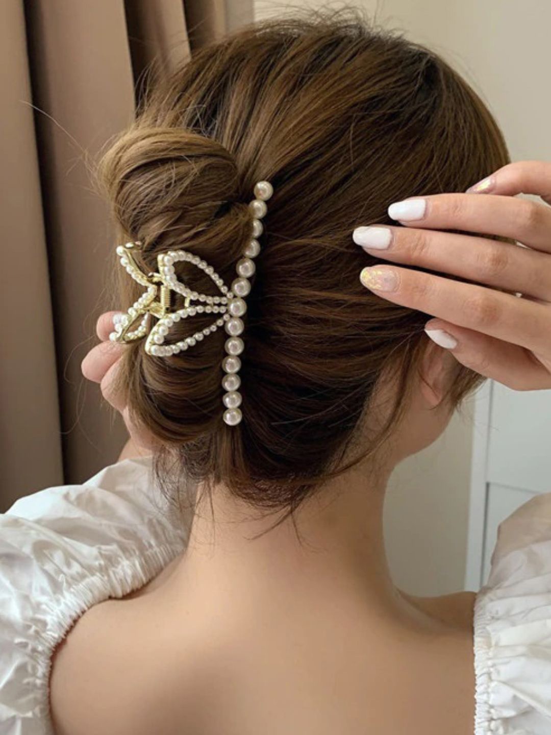 

fabula Women Embellished Hair Claw Clip, Gold