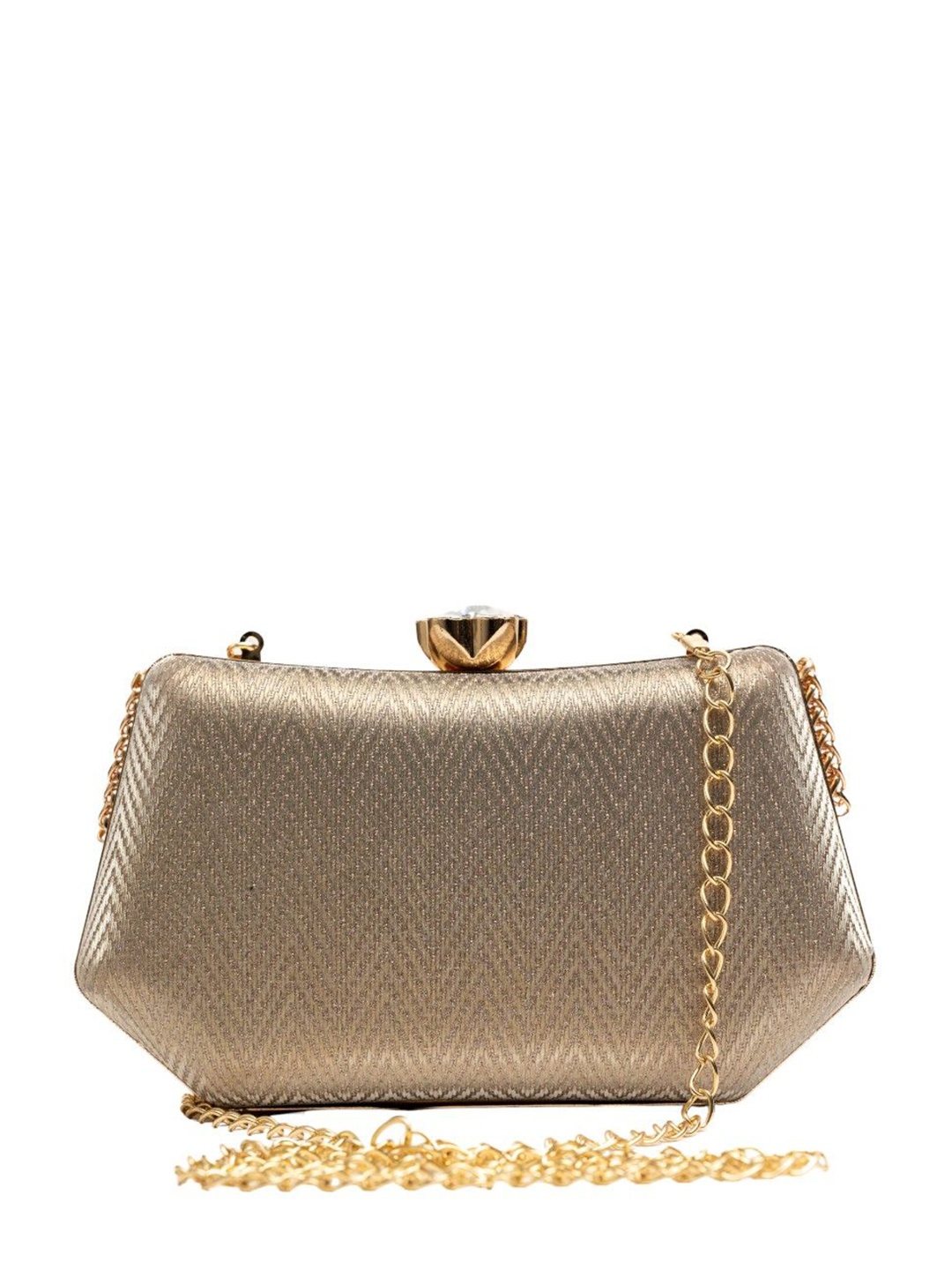 

Vdesi Embellished Box Clutch, Gold