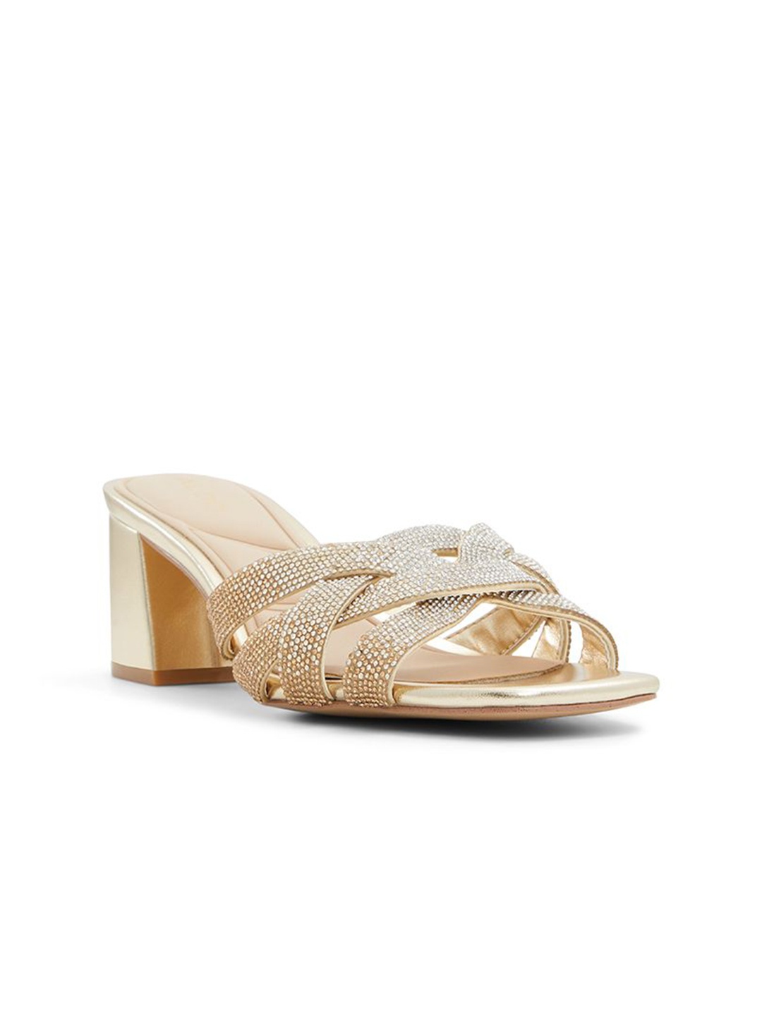

ALDO Women Block-Heeled Sandals, Gold