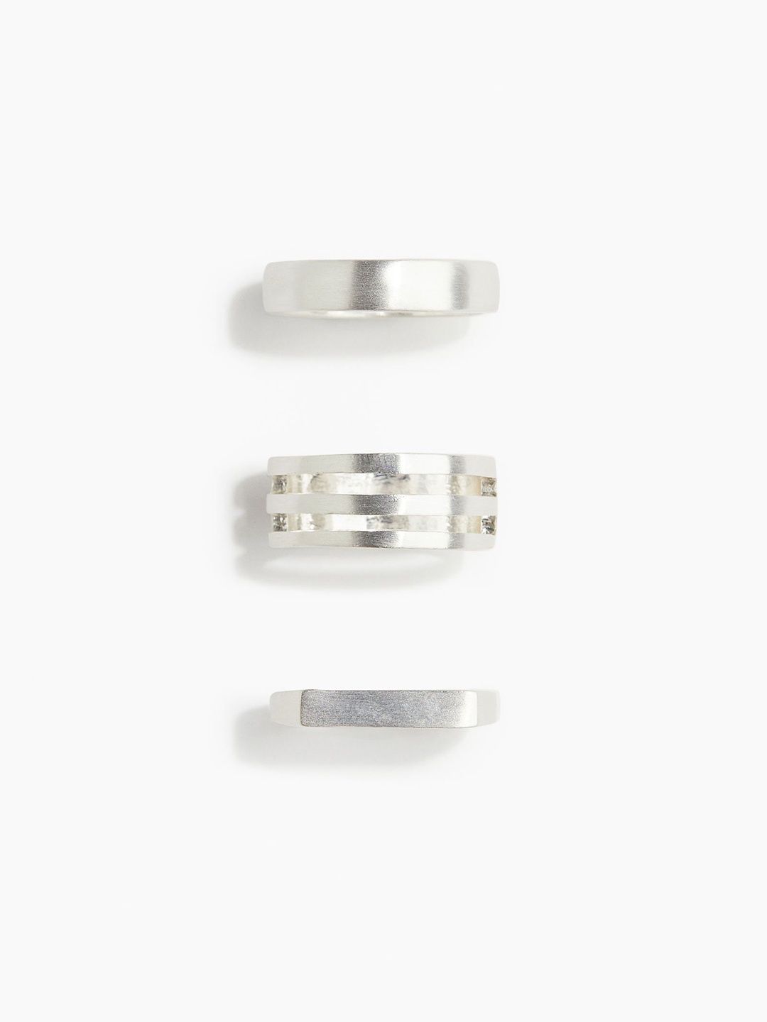 

H&M Men 3-Pack Rings, Silver