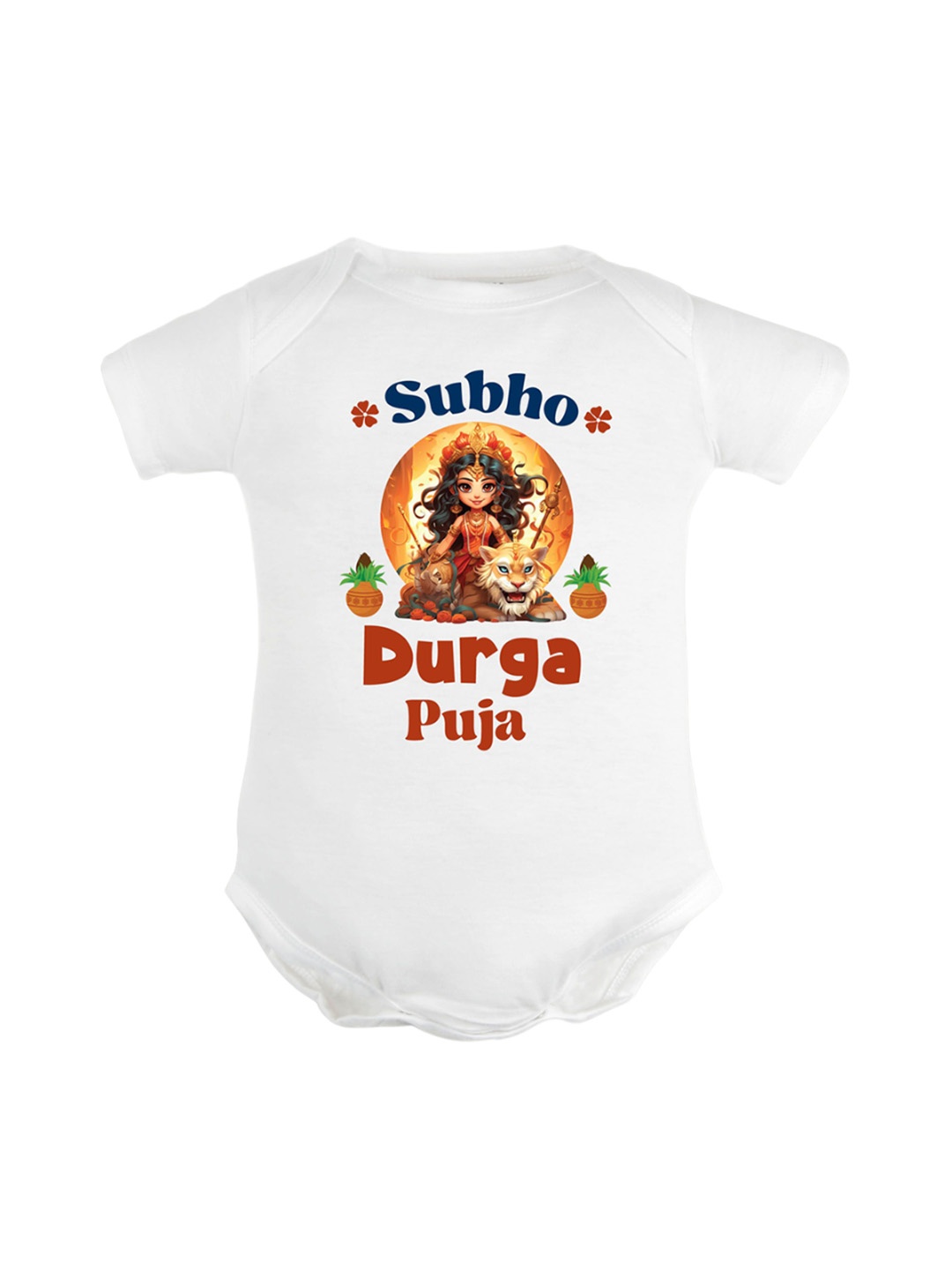 

FFLIRTYGO Infant Printed Cotton Body Suit, White
