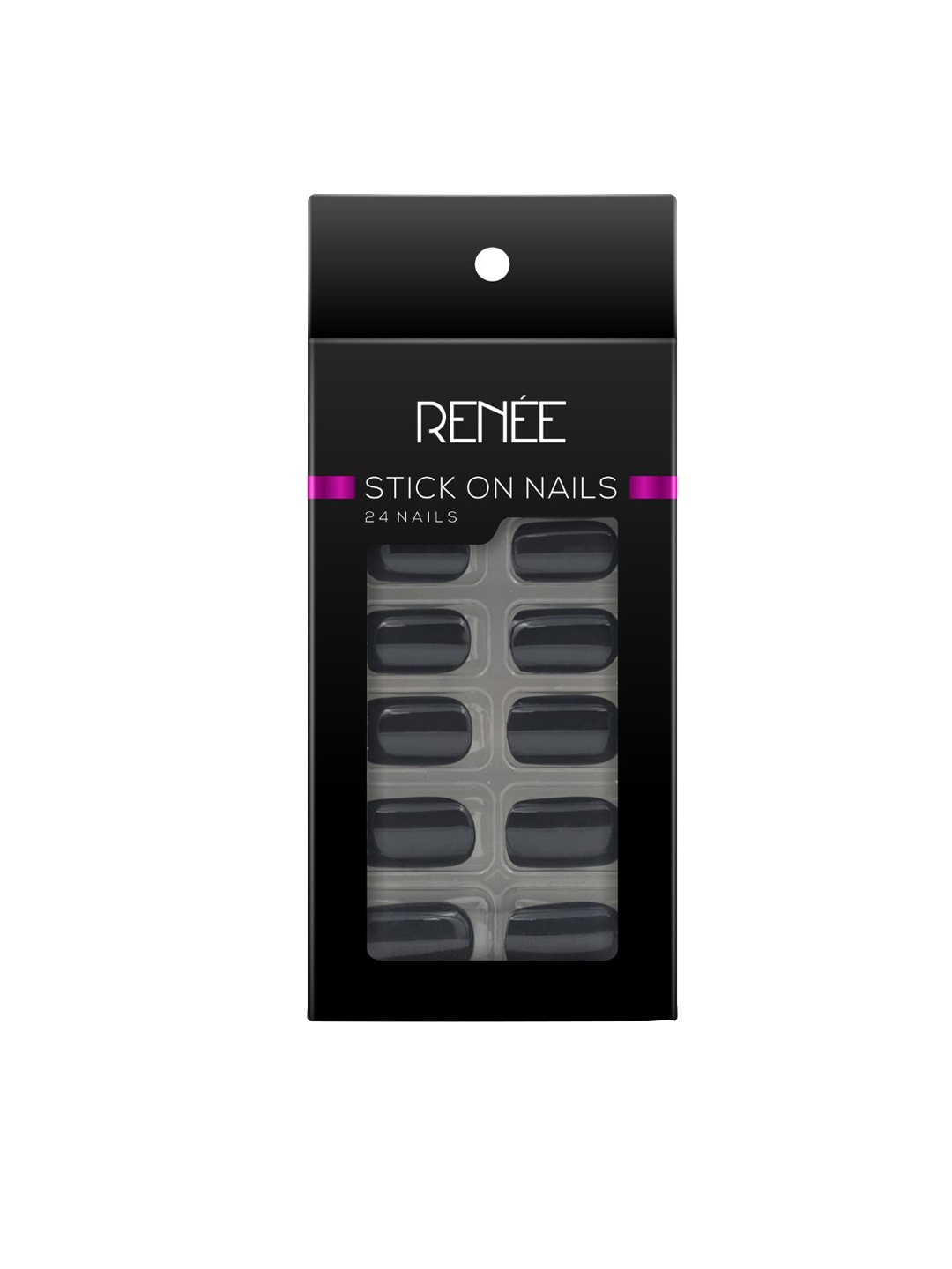 

Renee Set of 24 Stick On Nails - BN 01, Black