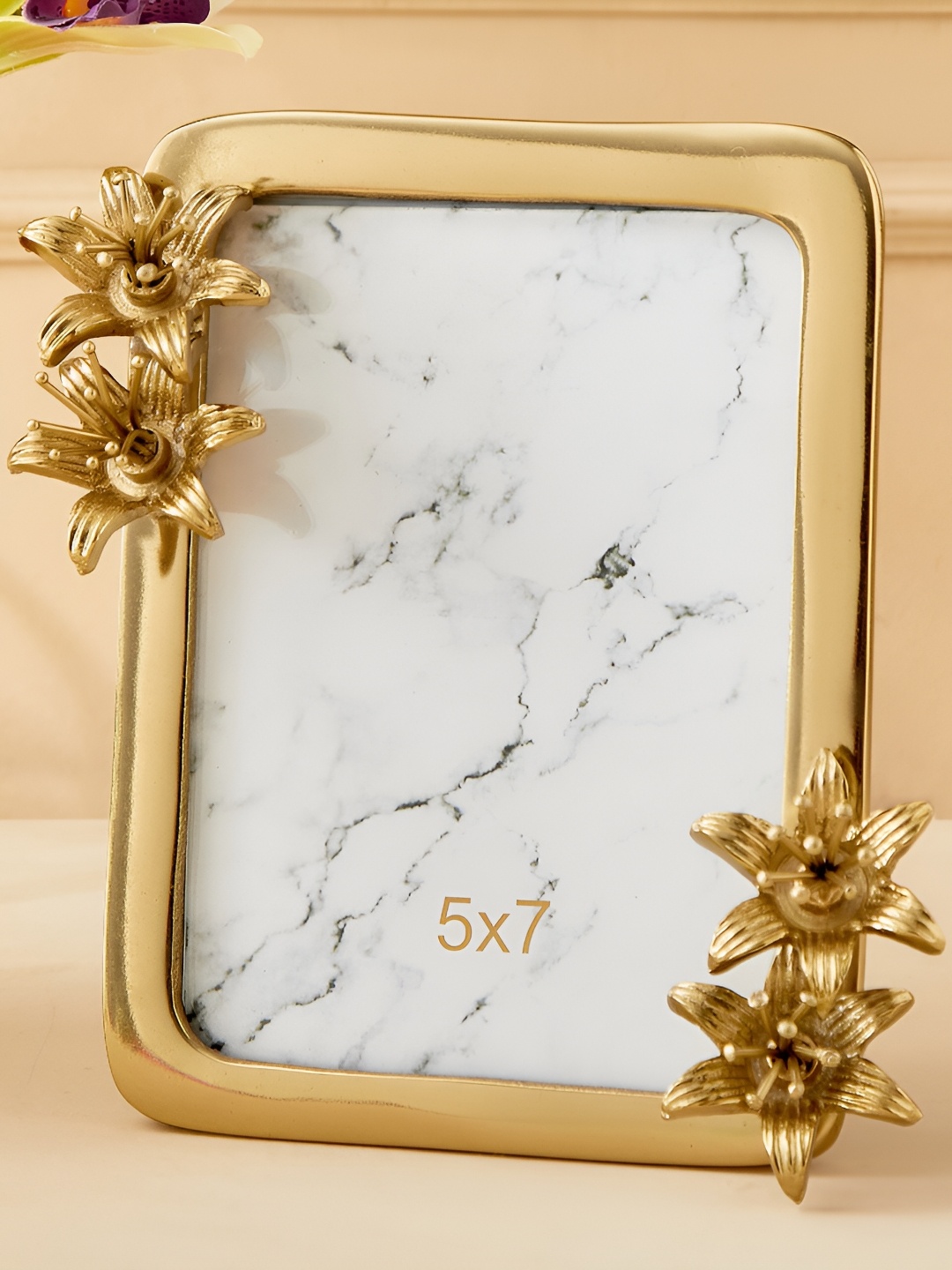 

Home Centre Beige & White 1 Pieces Metal Table Photo Frames