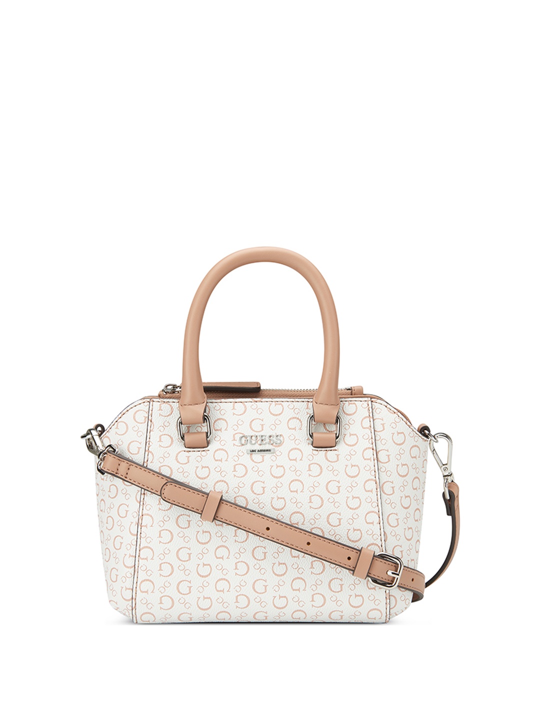 

GUESS Women Printed Swagger Mini Satchel, White