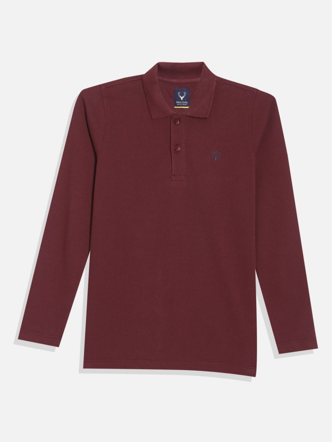 

Allen Solly Junior Boys Solid Polo Collar Cotton T-shirt, Maroon