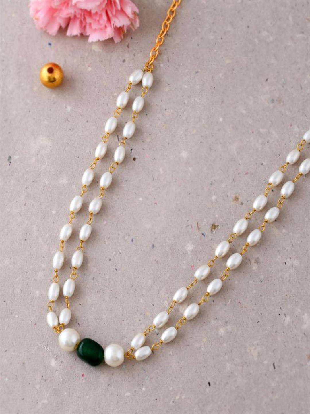 

DASTOOR Gold-Plated Beaded Necklace