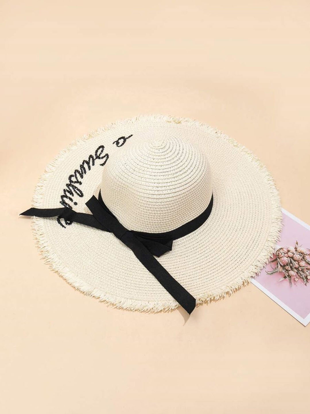 

Infispace Women Beige Self Design Sun Hat