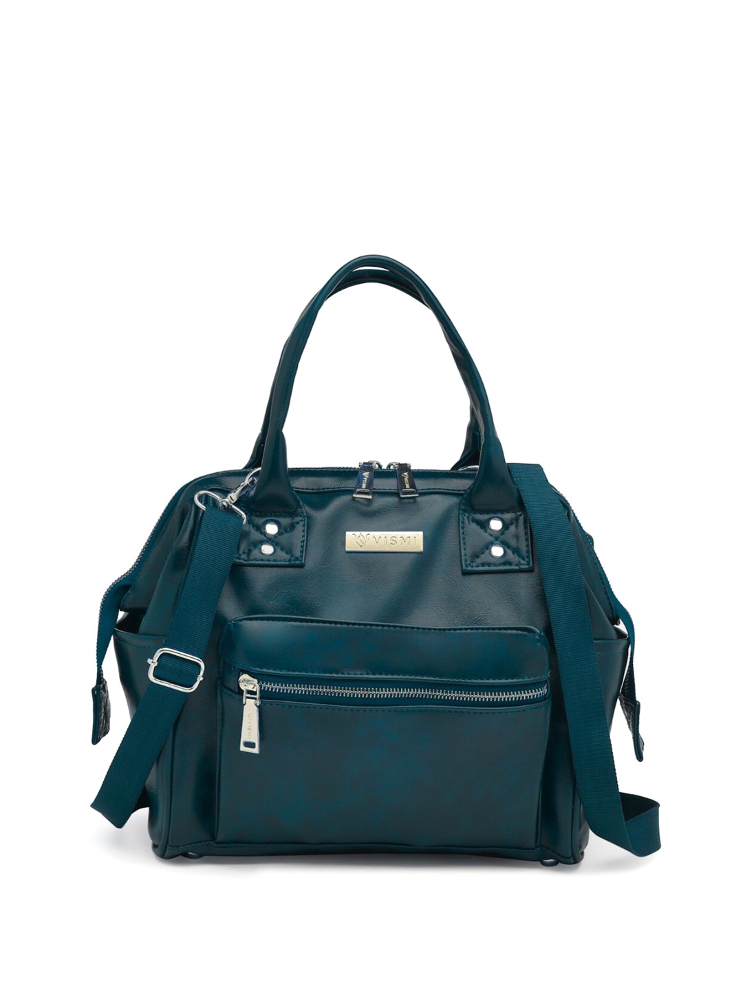 

VISMIINTREND Women Textured Pu Convertible Sling Handbag, Teal