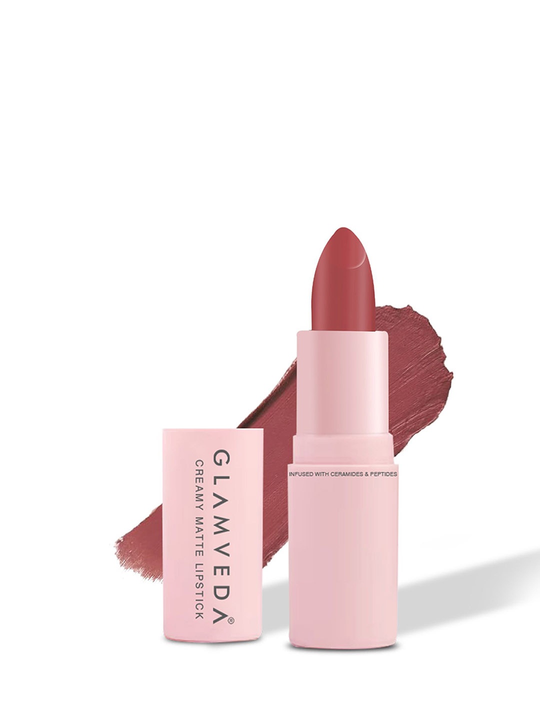 

GLAMVEDA Creamy Matte Long Stay Lipstick with Ceramides - 4.5 g - Desire - 301, Pink