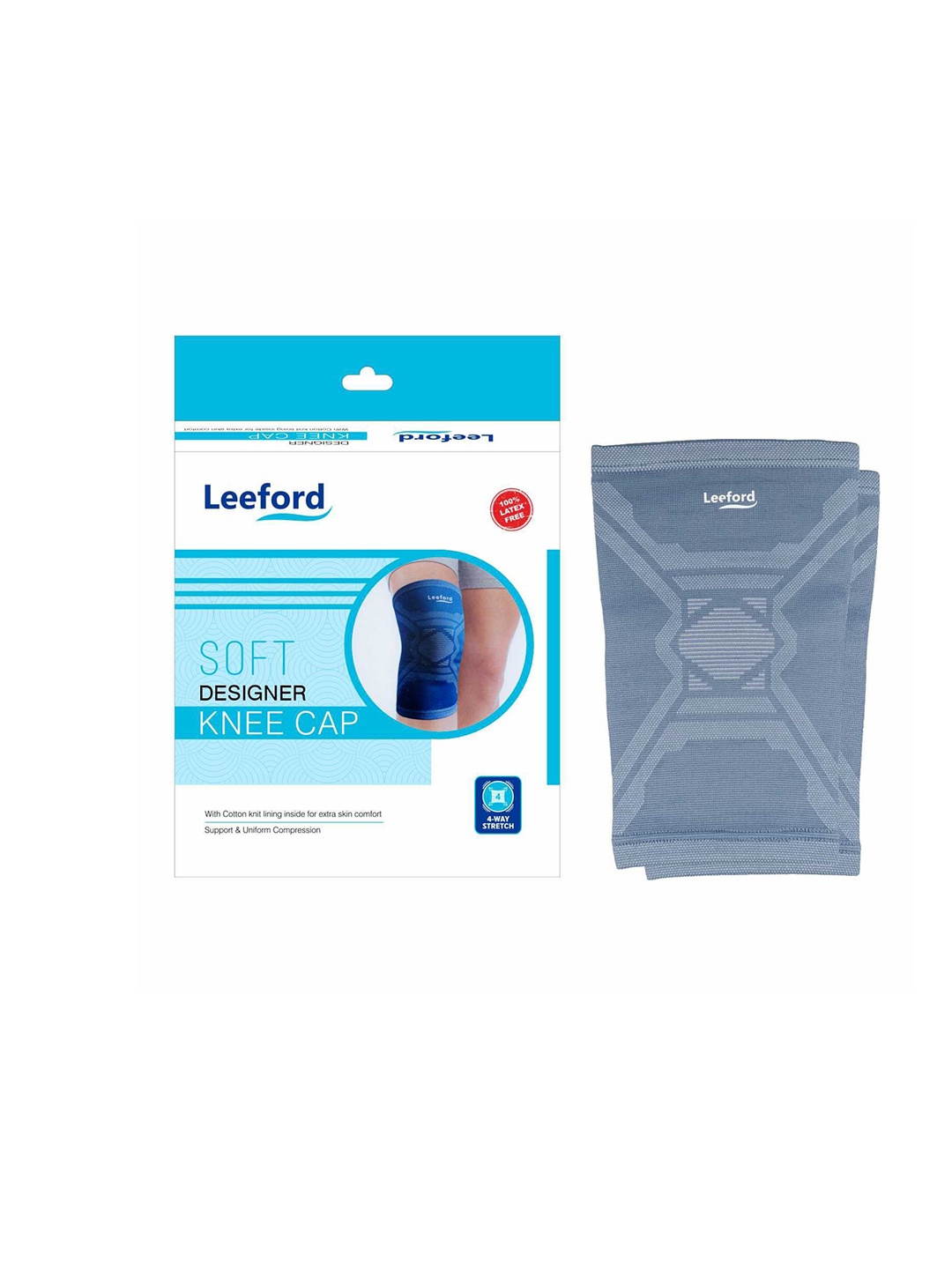 

Leeford Designer Knee Cap Sports Accessories, Grey