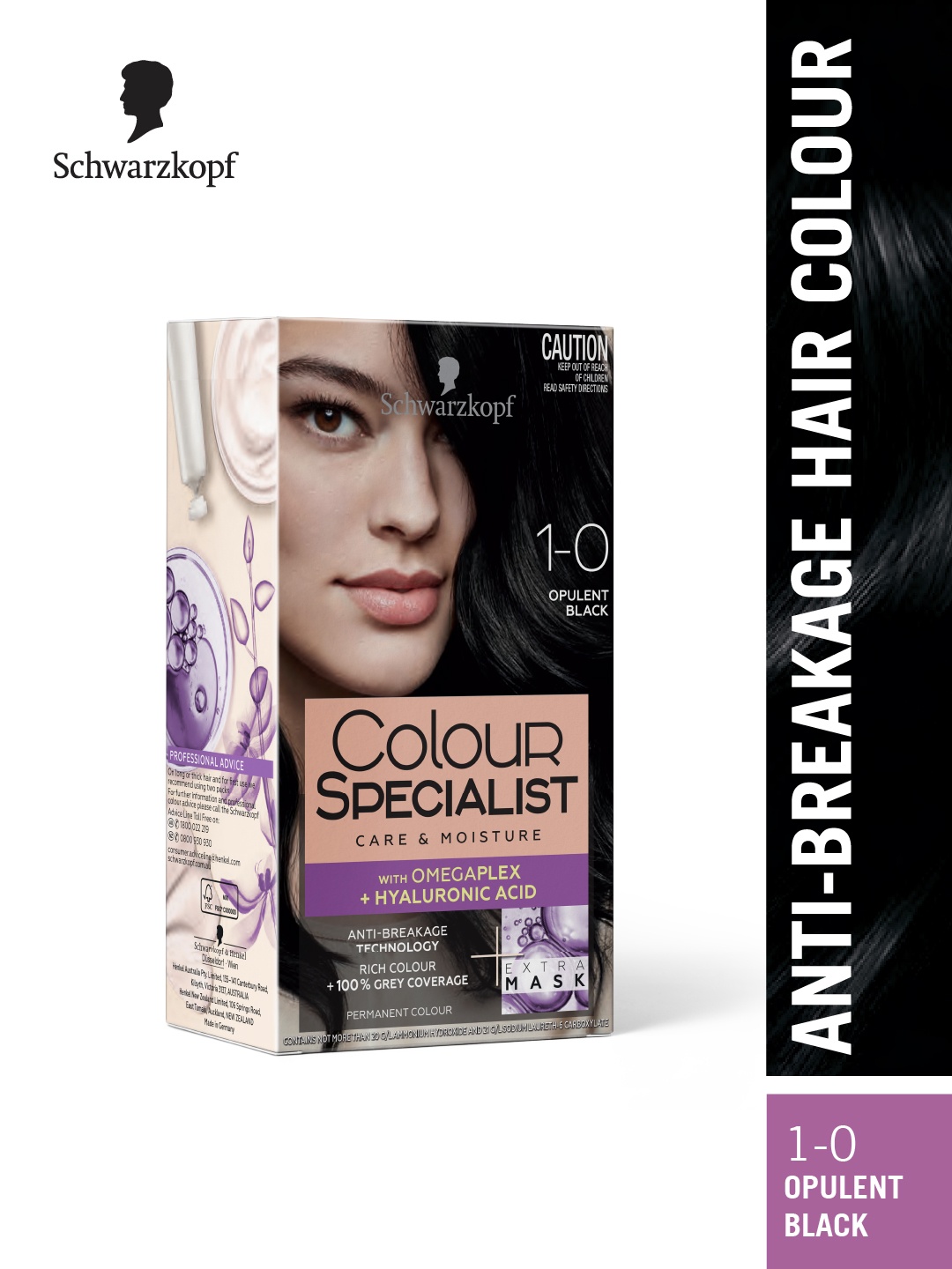 

Schwarzkopf Colour Specialist Permanent Hair Colour 165ml - Opulent Black 1.0