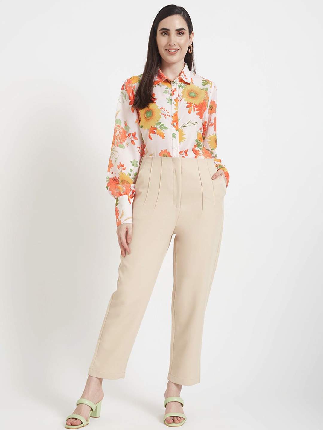 

AMSWAN Women Classic Floral Opaque Printed Casual Shirt, Multi