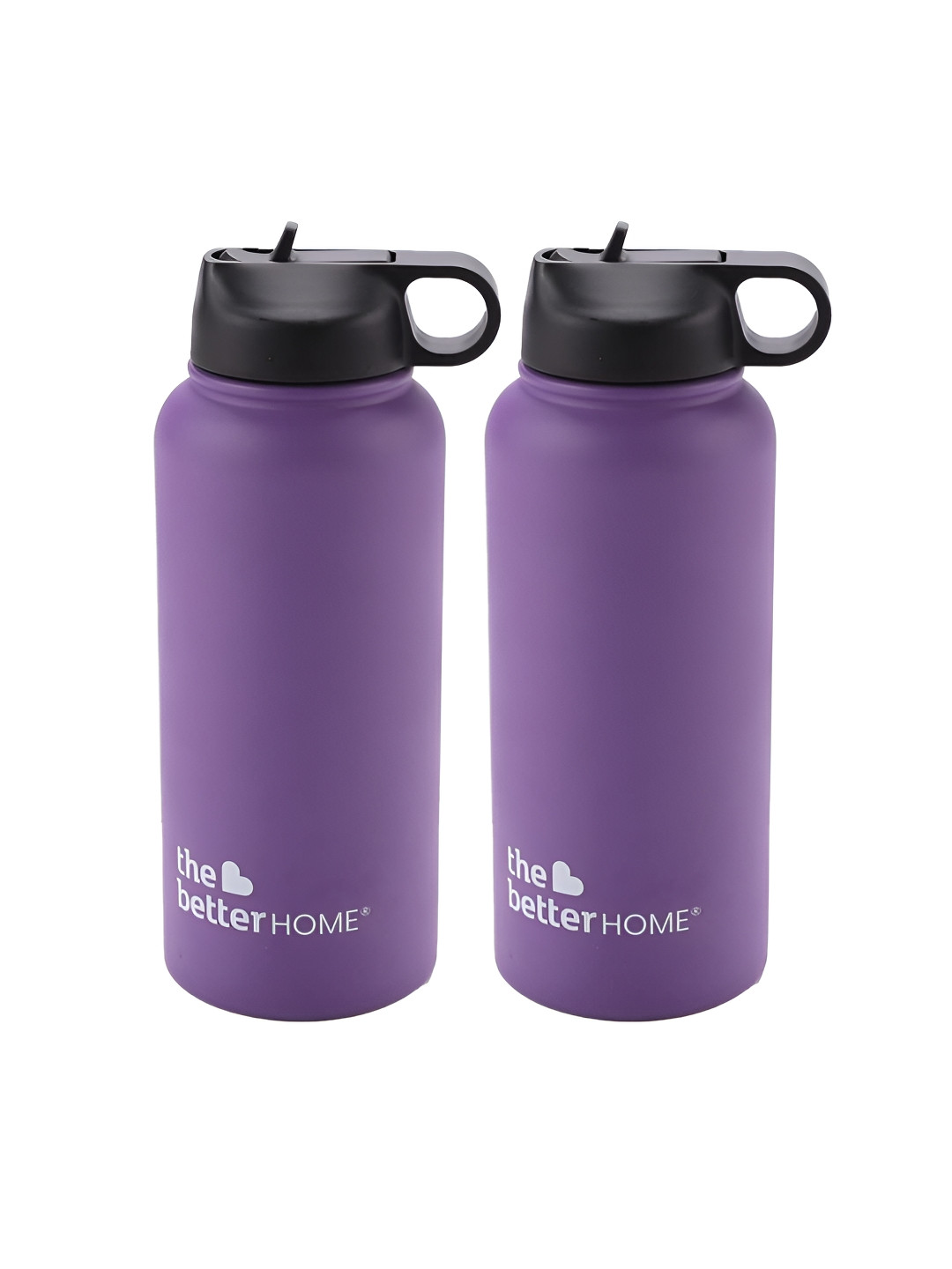 

The Better Home Purple & Black 2Pcs Stainless Steel Double Wall Insulation Water Bottle 1L