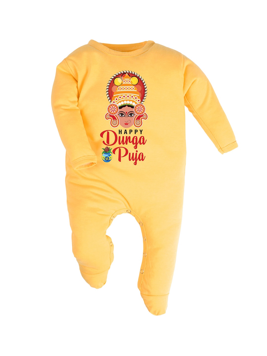 

FFLIRTYGO Infants Printed Cotton Sleepsuits, Yellow