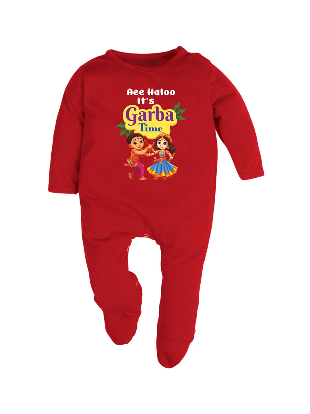

FFLIRTYGO Infants Printed Cotton Sleepsuit, Red