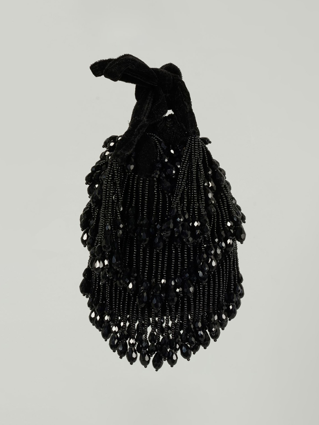 

Aloha by PS Embellished Bucket Shoulder Bag with Fringed, Black