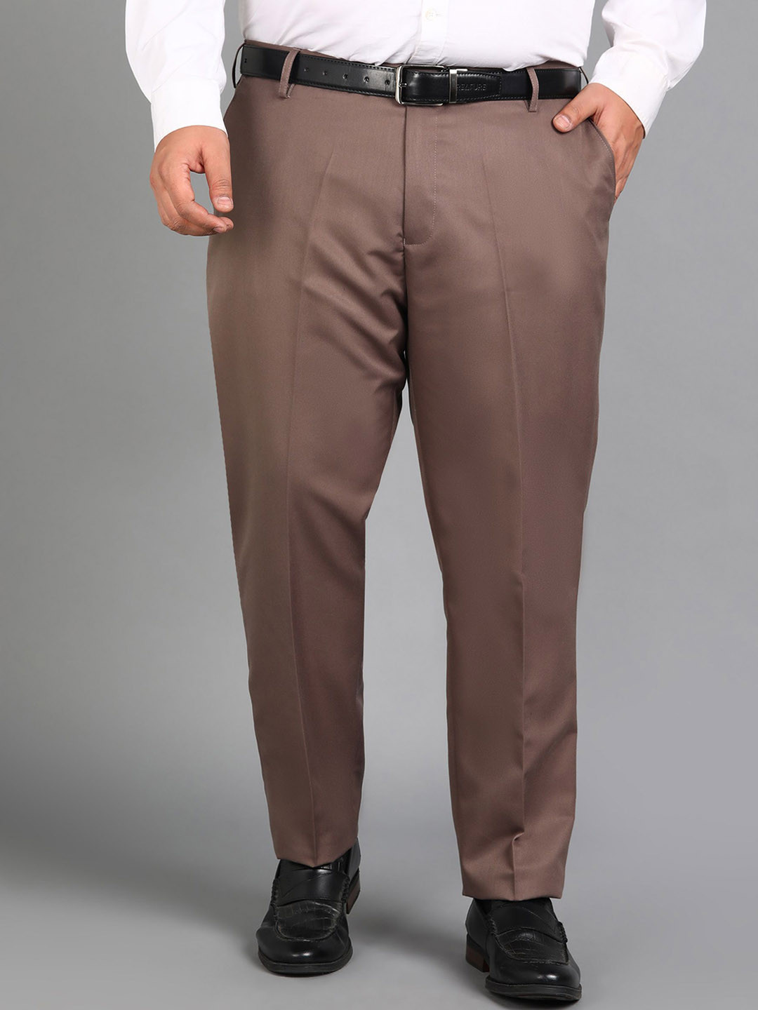

VEI SASTRE Plus Size Choco Formal Trouser, Brown