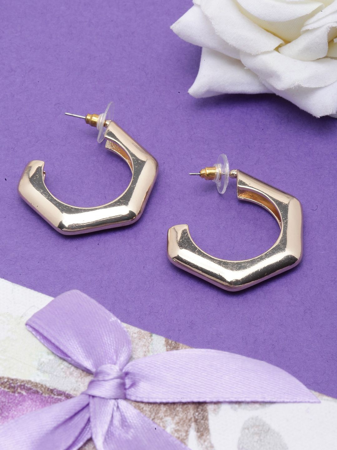 

KPOP Contemporary Drop Earrings, Gold