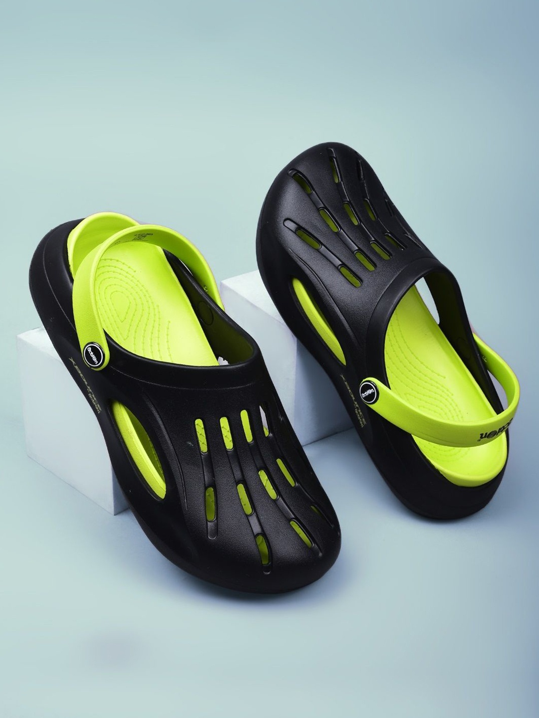 

Action Plus Men Rubber Solid Clogs, Black