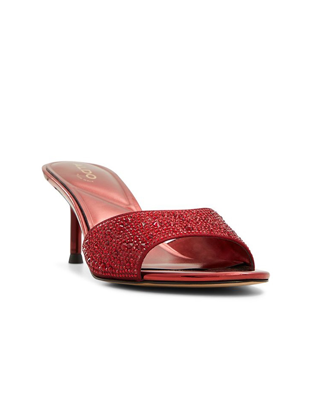 

ALDO Women Embellished Stiletto Heels Sandals, Red