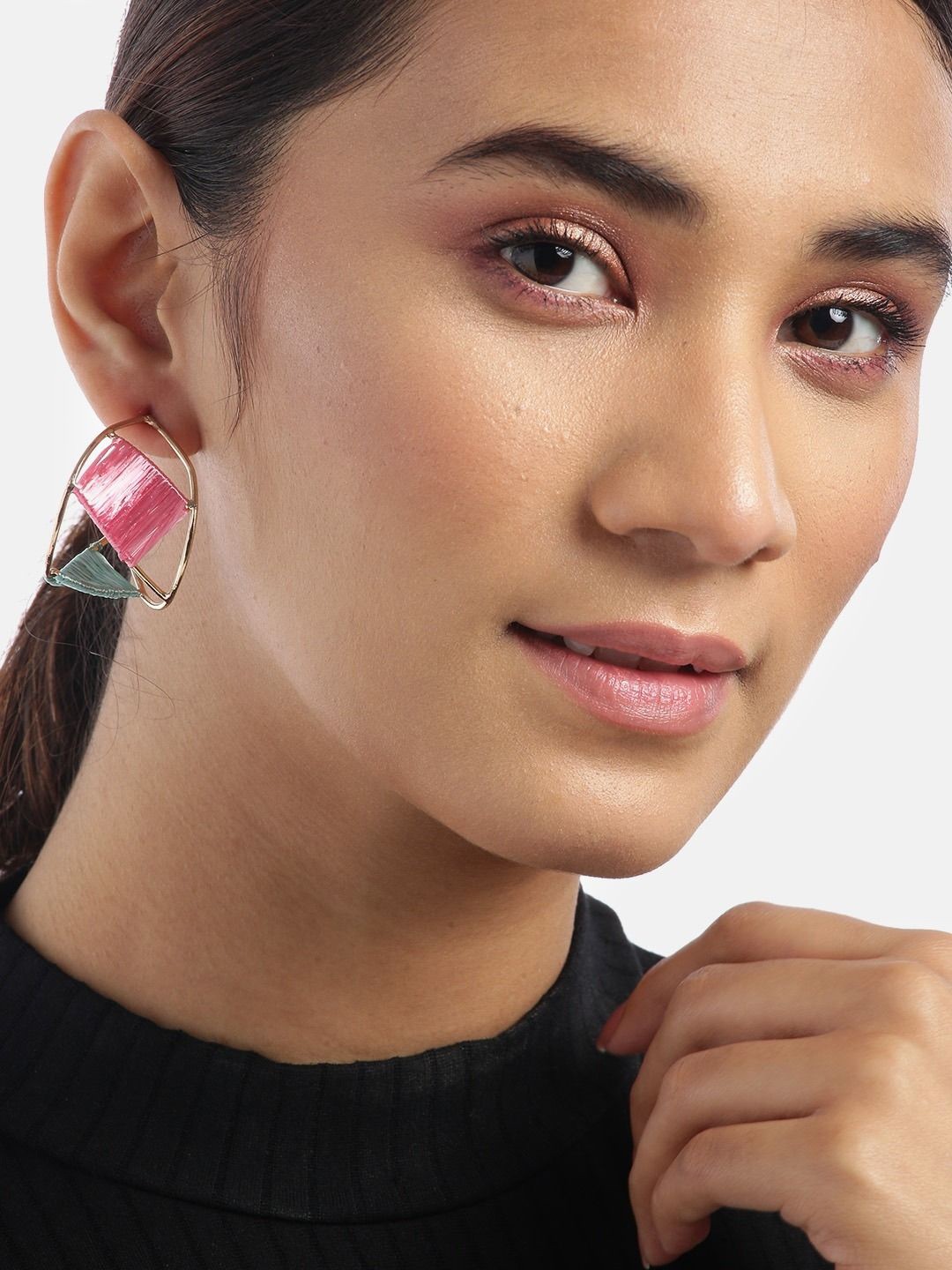 

KPOP Gold Plated Contemporary Drop Earrings, Rose gold