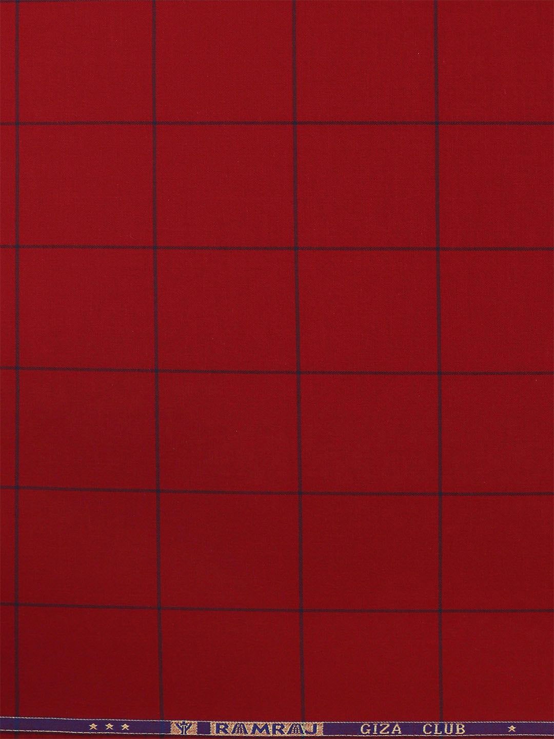 

Ramraj Checked Shirt Clothing Fabric, Red