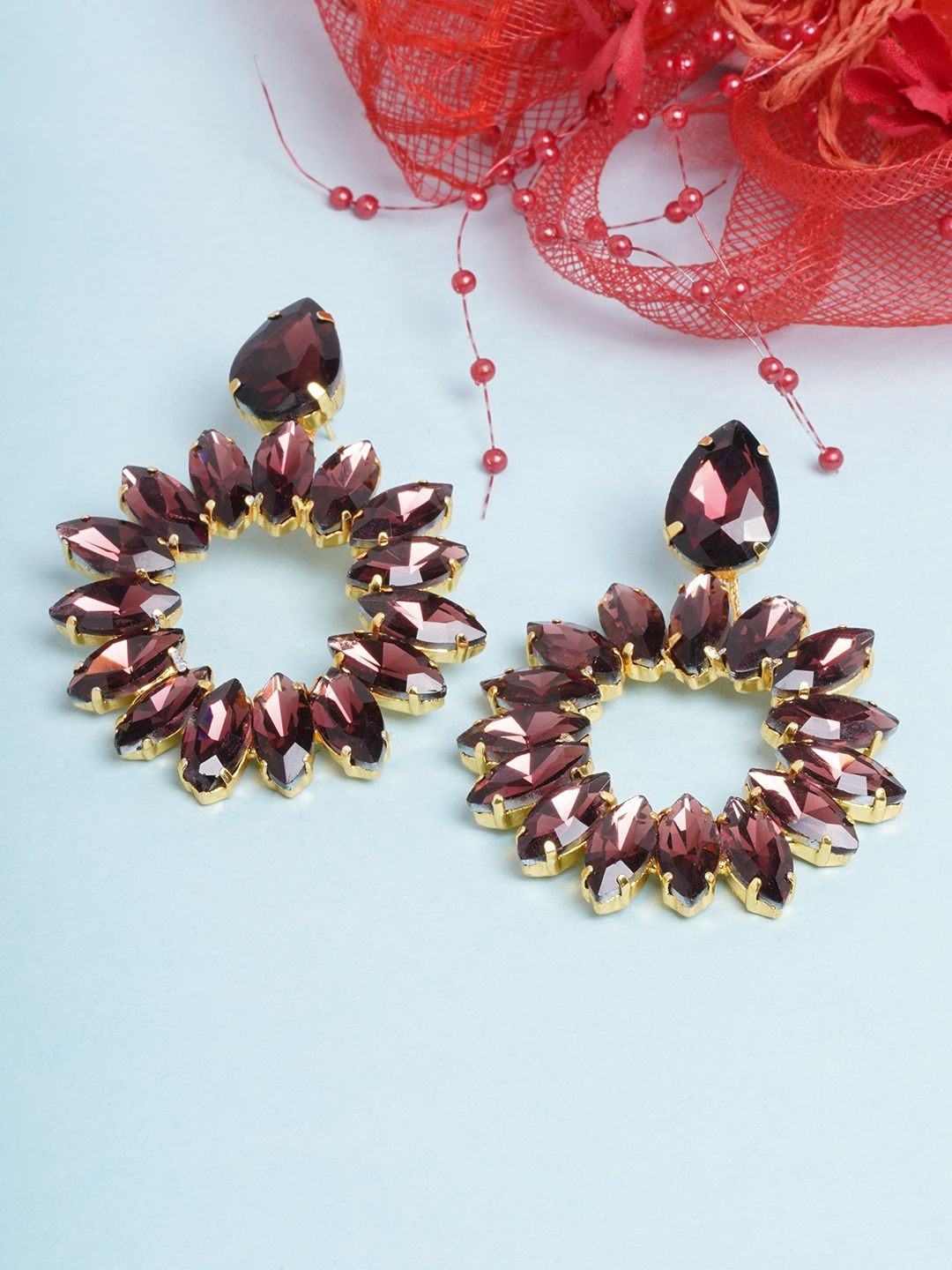 

KPOP Contemporary Drop Earrings, Gold