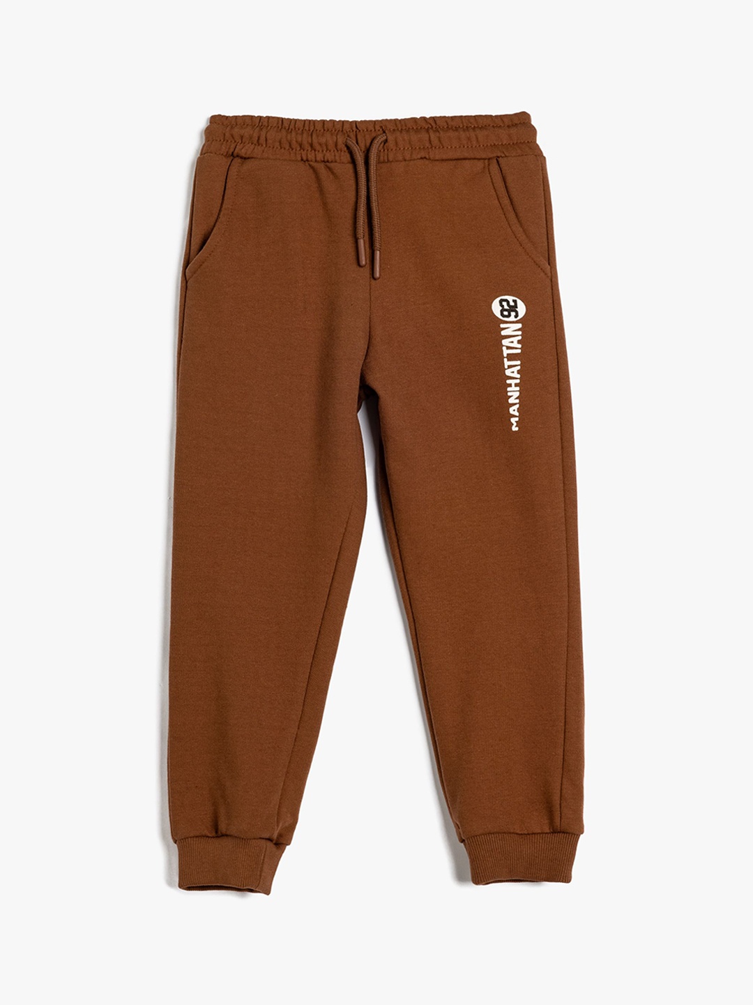 

Koton Boys Cotton Printed Joggers, Brown