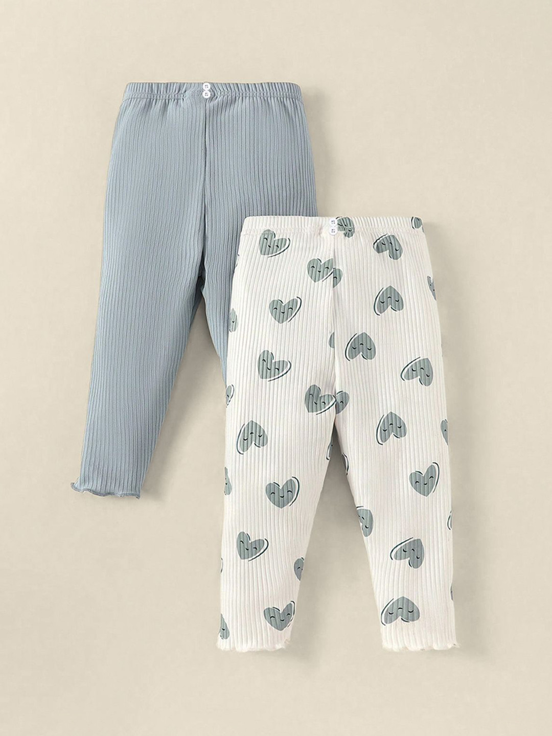 

INCLUD Girls Pack Of 2 Printed Mid Rise Track Pants, Blue