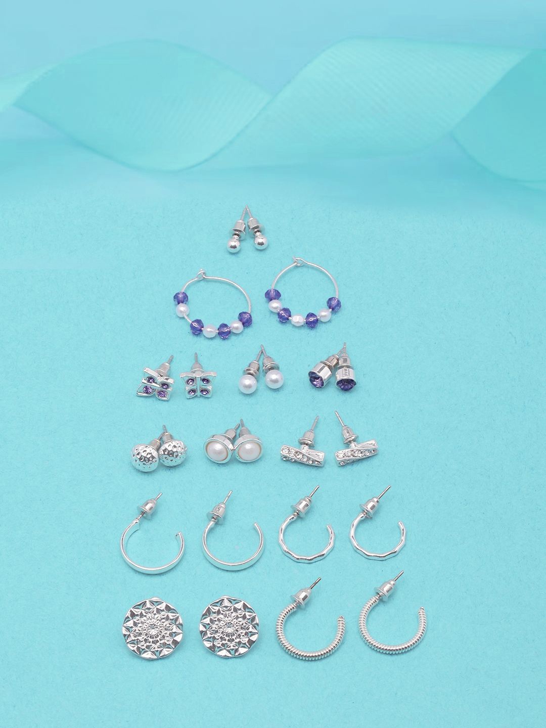 

KPOP Contemporary Drop Earrings, Silver