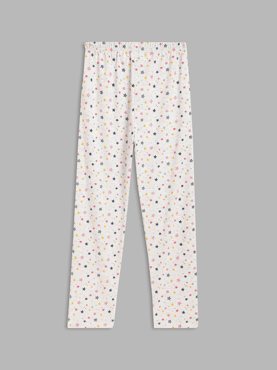 

Blue Giraffe Infant Girls Printed Cotton Ankle-Length Leggings, White