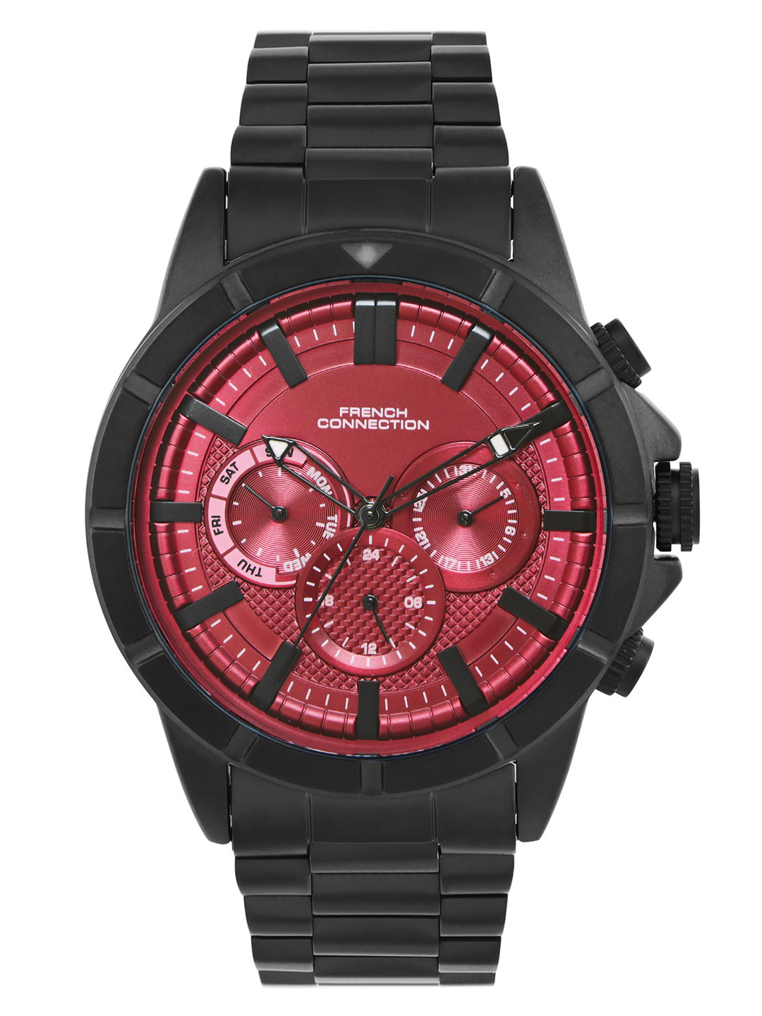

French Connection Men Dial & Stainless Steel Straps Analogue Watch FCH05BM-R, Red