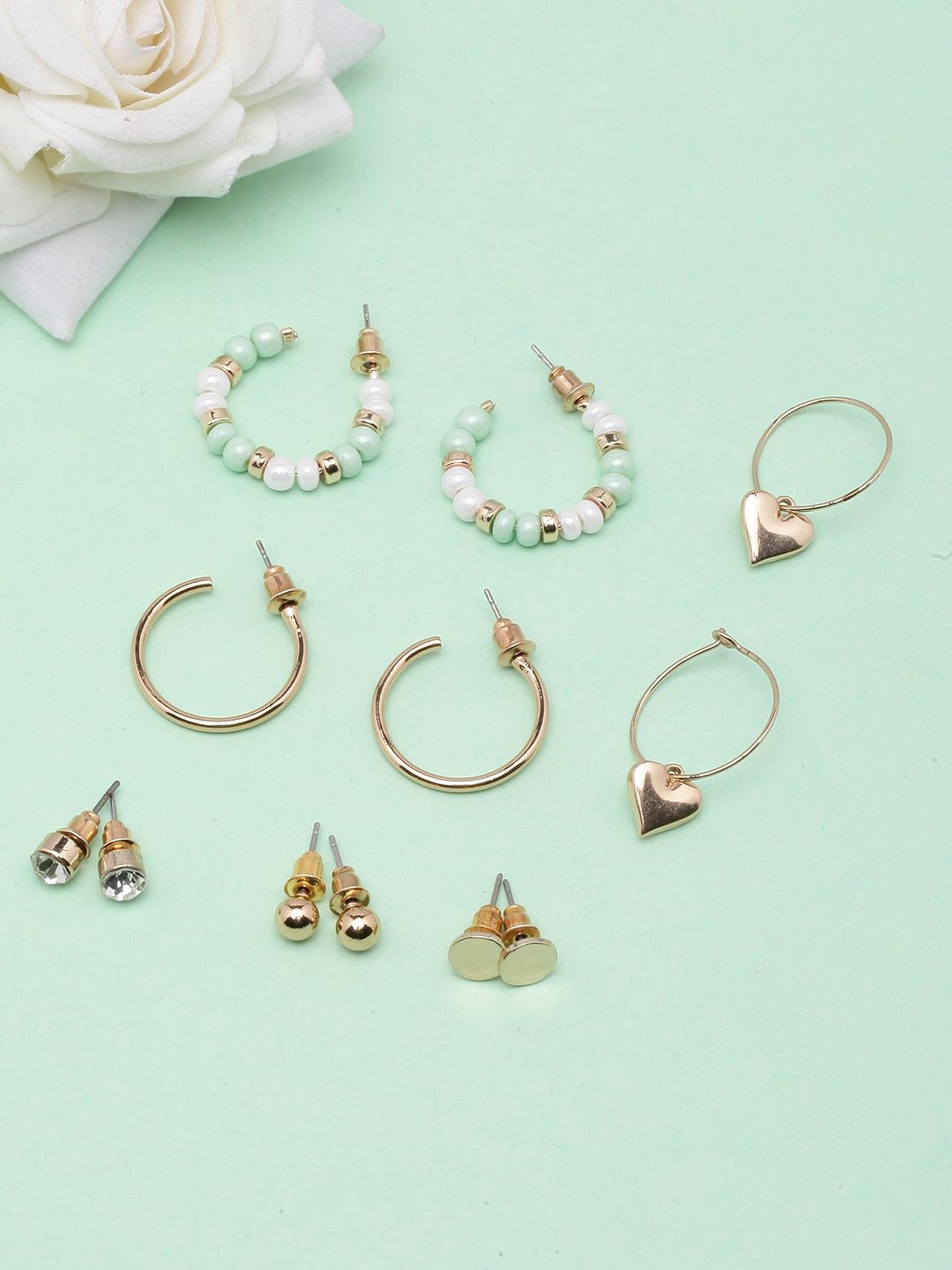 

KPOP Circular Drop Earrings, Gold