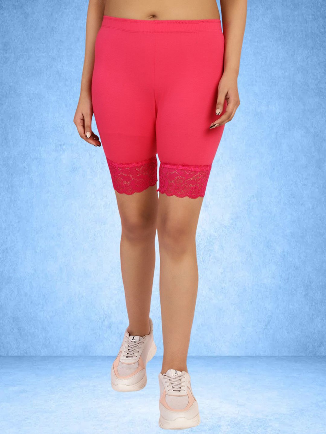 

Jinfo Women Skinny Fit Cycling Sports Shorts, Pink