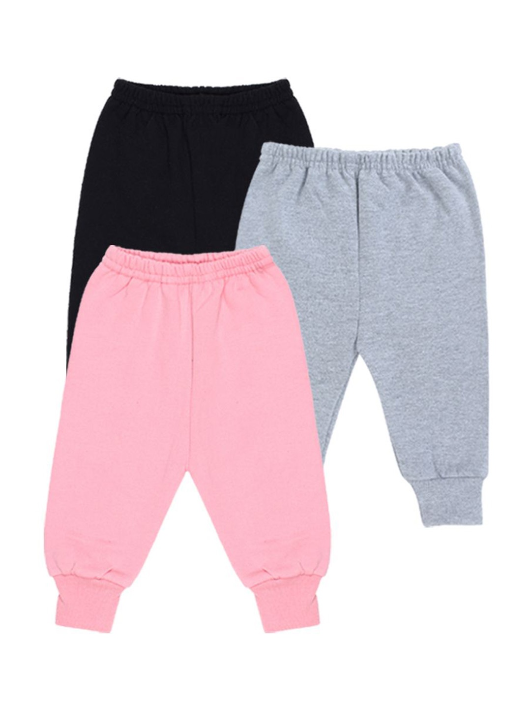 

CLAP Kids Pack of 3 Winter Fleece Joggers, Pink